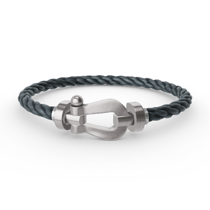 [Luxery]FORCE LARGE HORSESHOE NO DIAMOND BRACELET SILVER