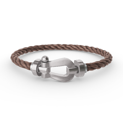 [Luxery]FORCE LARGE HORSESHOE NO DIAMOND BRACELET SILVER