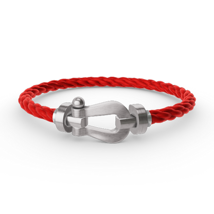 [Luxery]FORCE LARGE HORSESHOE NO DIAMOND BRACELET SILVER