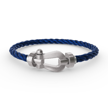 [Luxery]FORCE LARGE HORSESHOE NO DIAMOND BRACELET SILVER