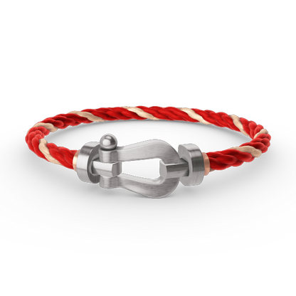[Luxery]FORCE LARGE HORSESHOE NO DIAMOND BRACELET SILVER