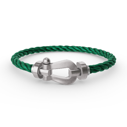[Luxery]FORCE LARGE HORSESHOE NO DIAMOND BRACELET SILVER