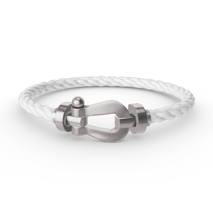 [Luxery]FORCE LARGE HORSESHOE NO DIAMOND BRACELET SILVER