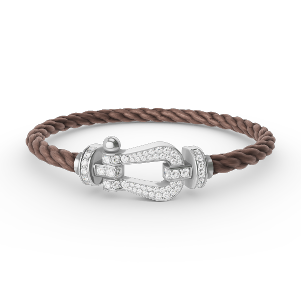 [Luxery]FORCE LARGE HORSESHOE FULL DIAMOND BRACELET SILVER