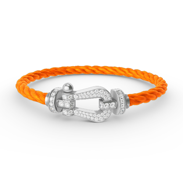 [Luxery]FORCE LARGE HORSESHOE FULL DIAMOND BRACELET SILVER