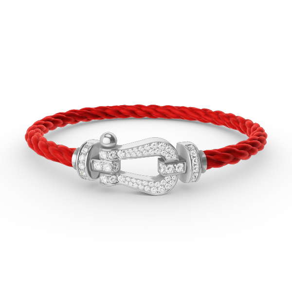 [Luxery]FORCE LARGE HORSESHOE FULL DIAMOND BRACELET SILVER