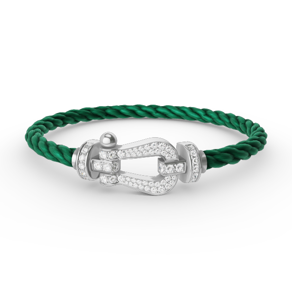 [Luxery]FORCE LARGE HORSESHOE FULL DIAMOND BRACELET SILVER