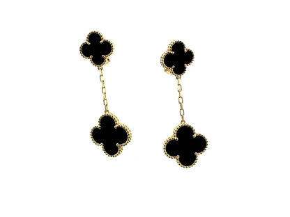 [Luxery]CLOVER 2 MOTIFS  EARRINGS (MULTIPLE CHOICESC