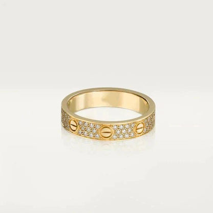 [Luxery]LOVE RING 3.6MM DIAMOND PAVED