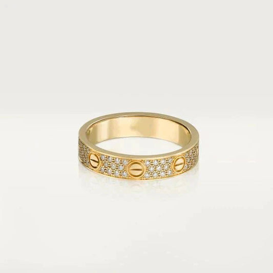 [Luxery]LOVE RING 3.6MM DIAMOND PAVED