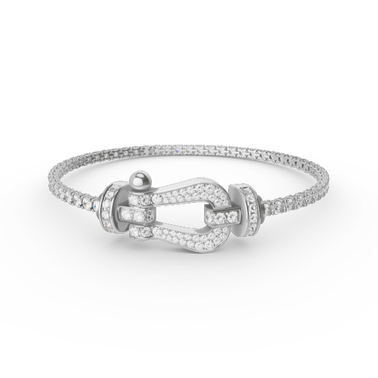 [Luxery]FORCE  LARGE HORSESHOE FULL DIAMOND TENNIS BRACELET