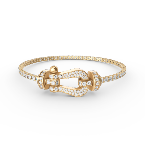 [Luxery]FORCE  LARGE HORSESHOE FULL DIAMOND TENNIS BRACELET